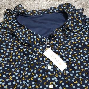 Womens blue floral print PetalLush dress